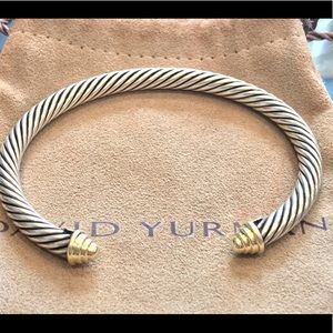David Yurman 5mm Gold Dome Bracelet pouch
